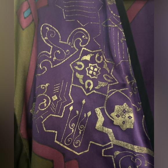 S. Ryan Designs 100% Silk Womens Kimono Style Top Wearable Art OSFM Dry Clean - Picture 2 of 11